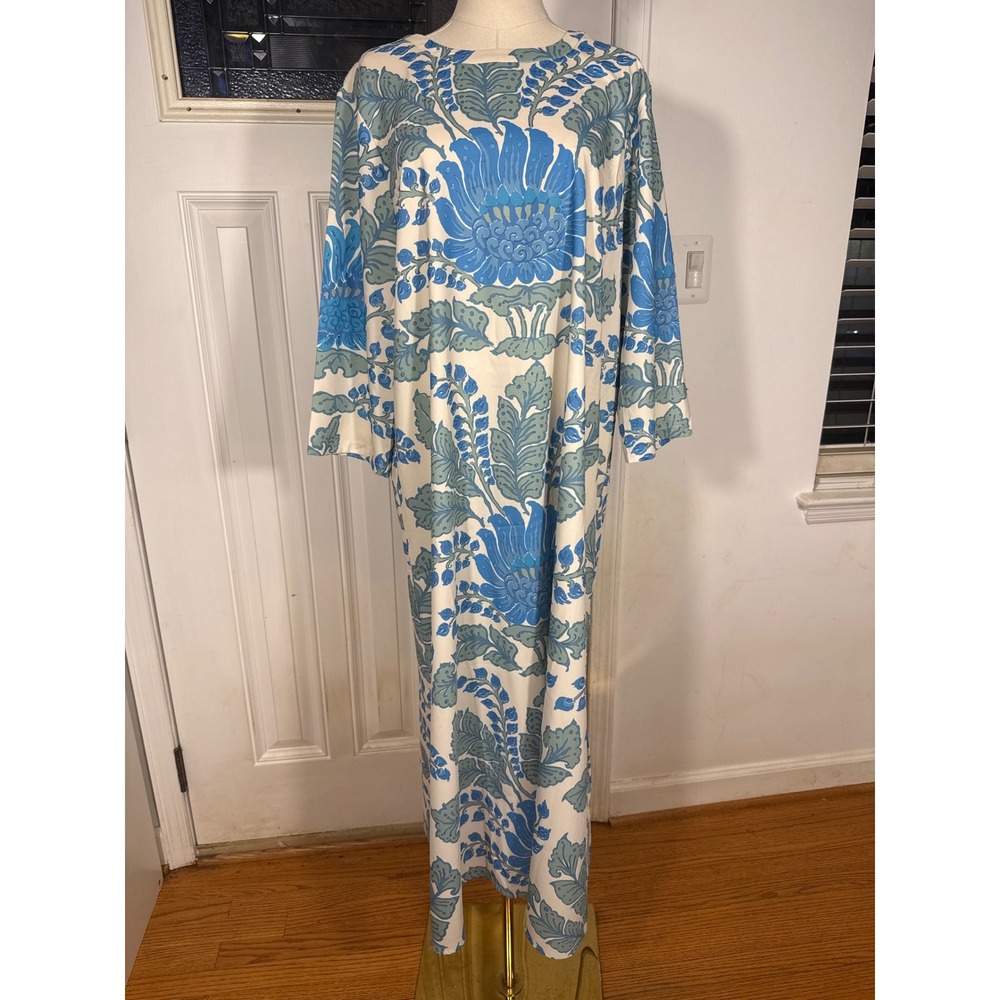 TUCKERNUCK 'Jamie' midi chinoiserie- inspired botanical Floral shift dress Sz XL - Picture 5 of 14